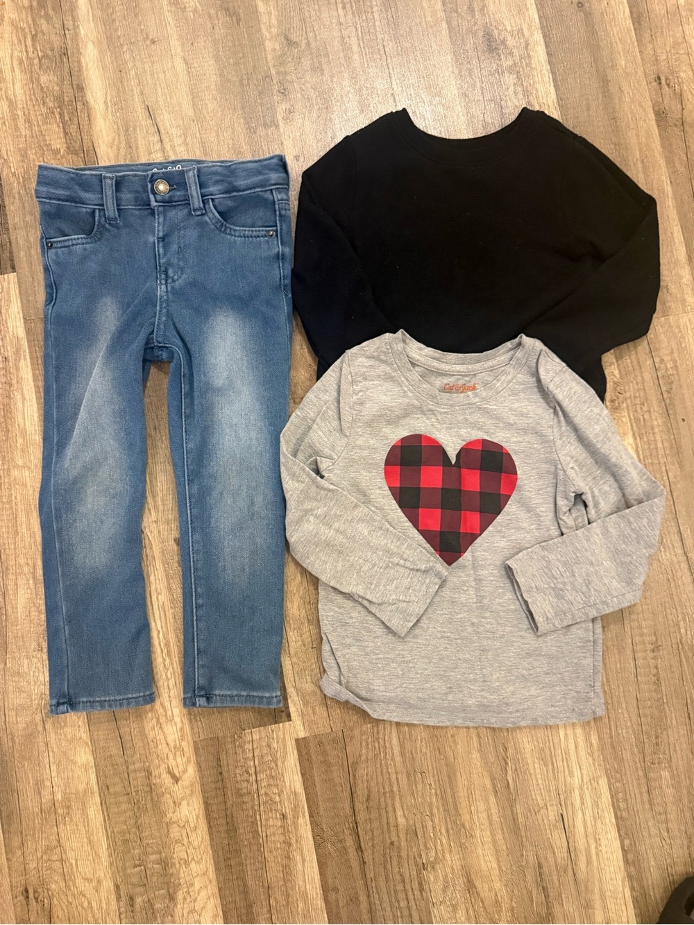 3T long sleeve shirt & jeans bundle